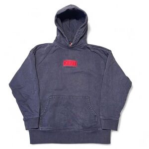 Kith classic logo Williams II hoodie embroidered box logo M mens navy FW 2018